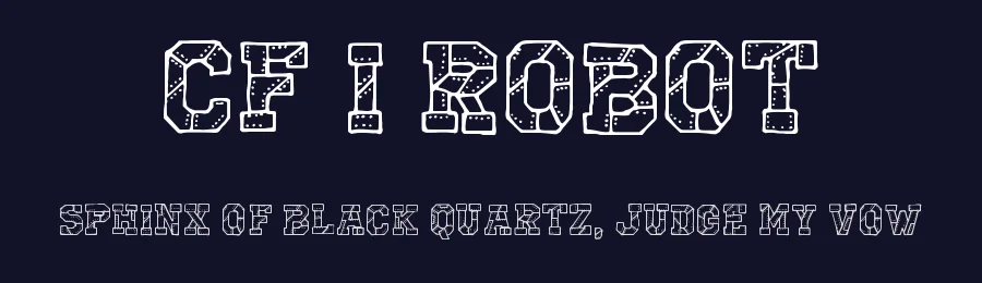 CF I Robot by Cloutierfontes — Decorative Font — thumbnail 2