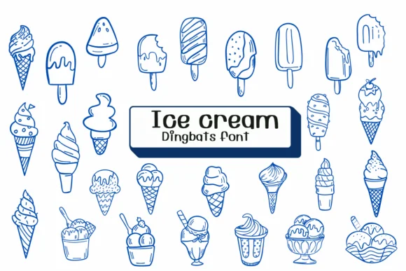 Ice Cream by Ketsarin — Dingbats Font