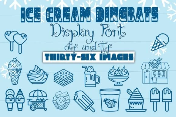 Ice Cream by Mary Kay's Magic — Dingbats Font