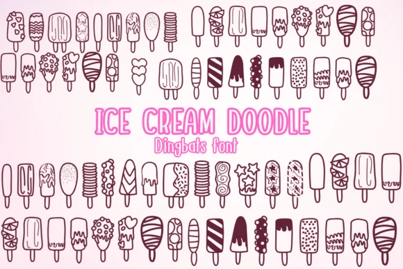 Ice Cream Doodle by Nongyao — Dingbats Font