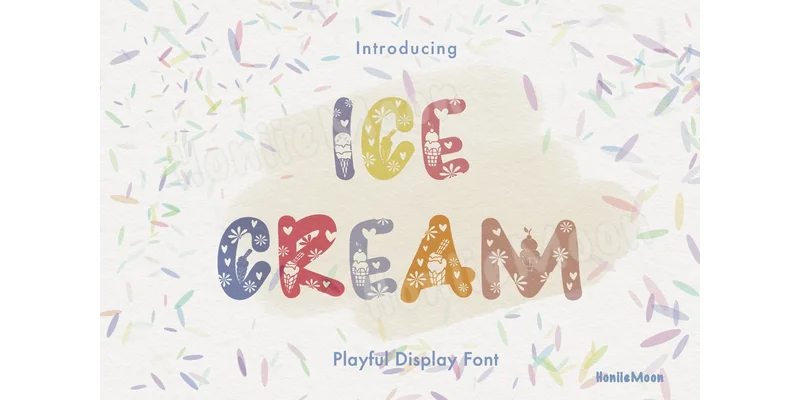 Ice Cream Font by Honiiemoon by Honiiemoon — Decorative Font