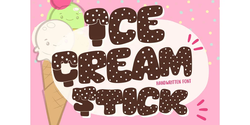 Ice Cream Stick Font by PeamCreations by PeamCreations — Decorative Font