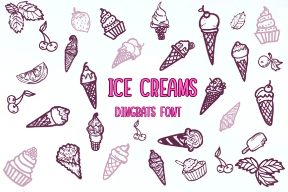 Ice Creams by Nongyao — Dingbats Font