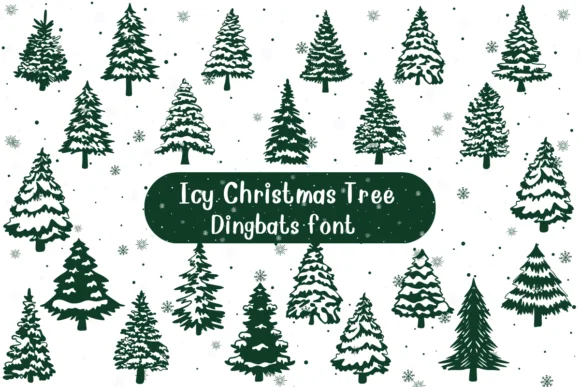 Icy Christmas Tree by Nongyao — Dingbats Font