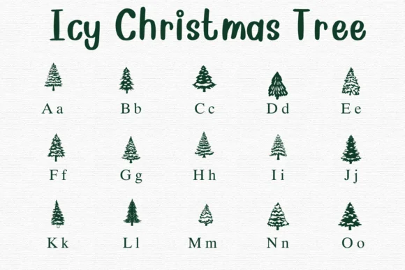 Icy Christmas Tree by Nongyao — Dingbats Font — thumbnail 2