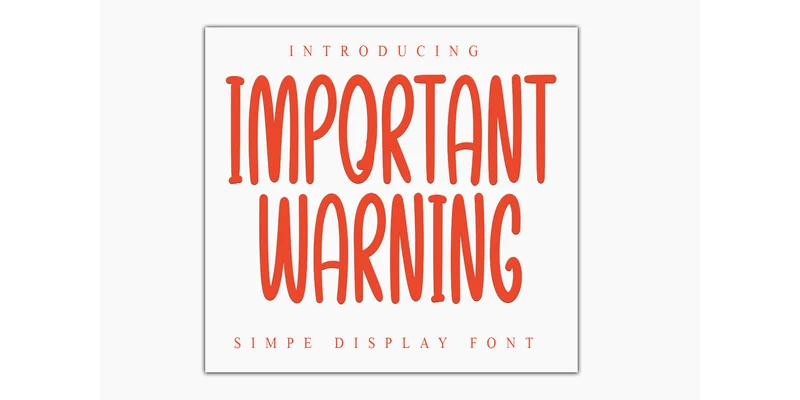Important Warning Font by PiPi Creative — Display Font