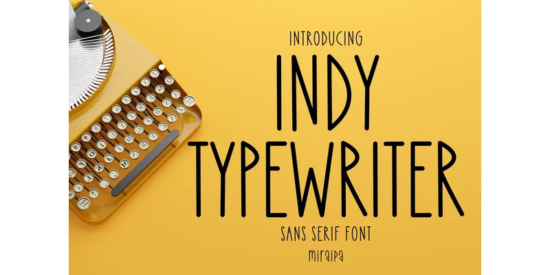 Indy Typewriter Font by miraipa — Sans Serif Font