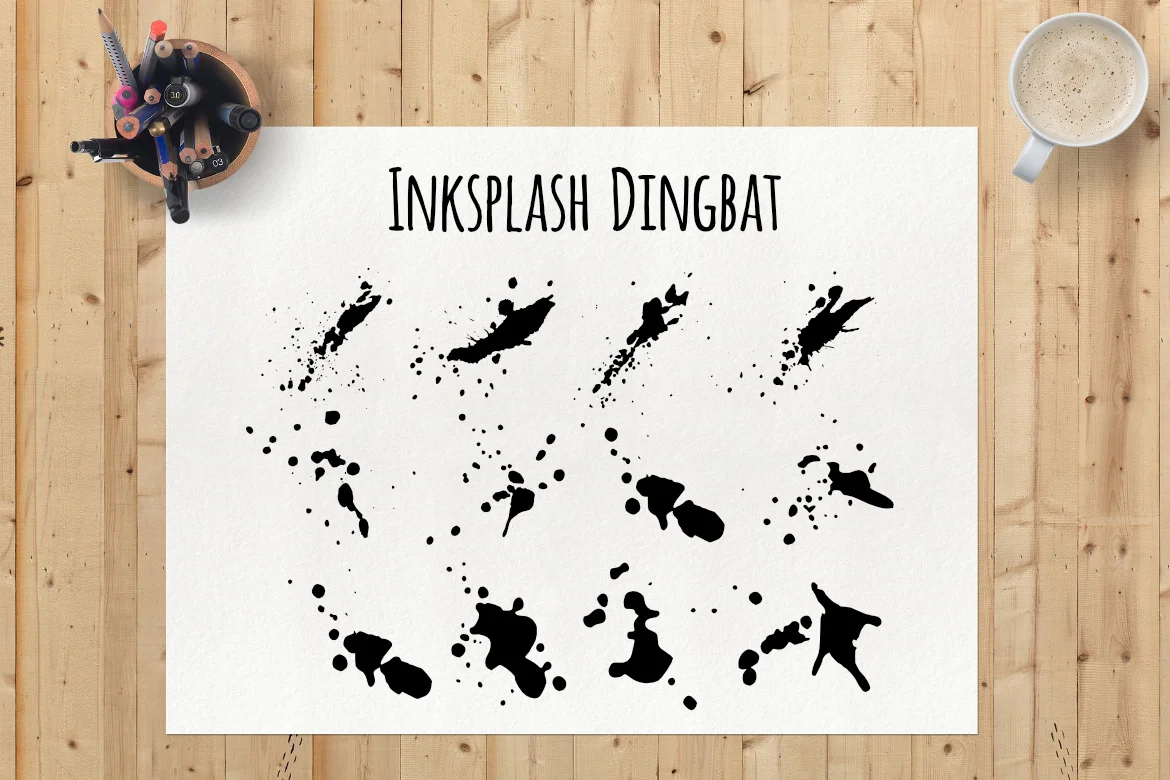 Inksplash Dingbat by LebahStudio — Dingbats Font