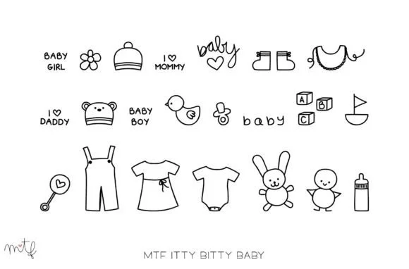 Itty Bitty Baby by Miss Tiina — Dingbats Font