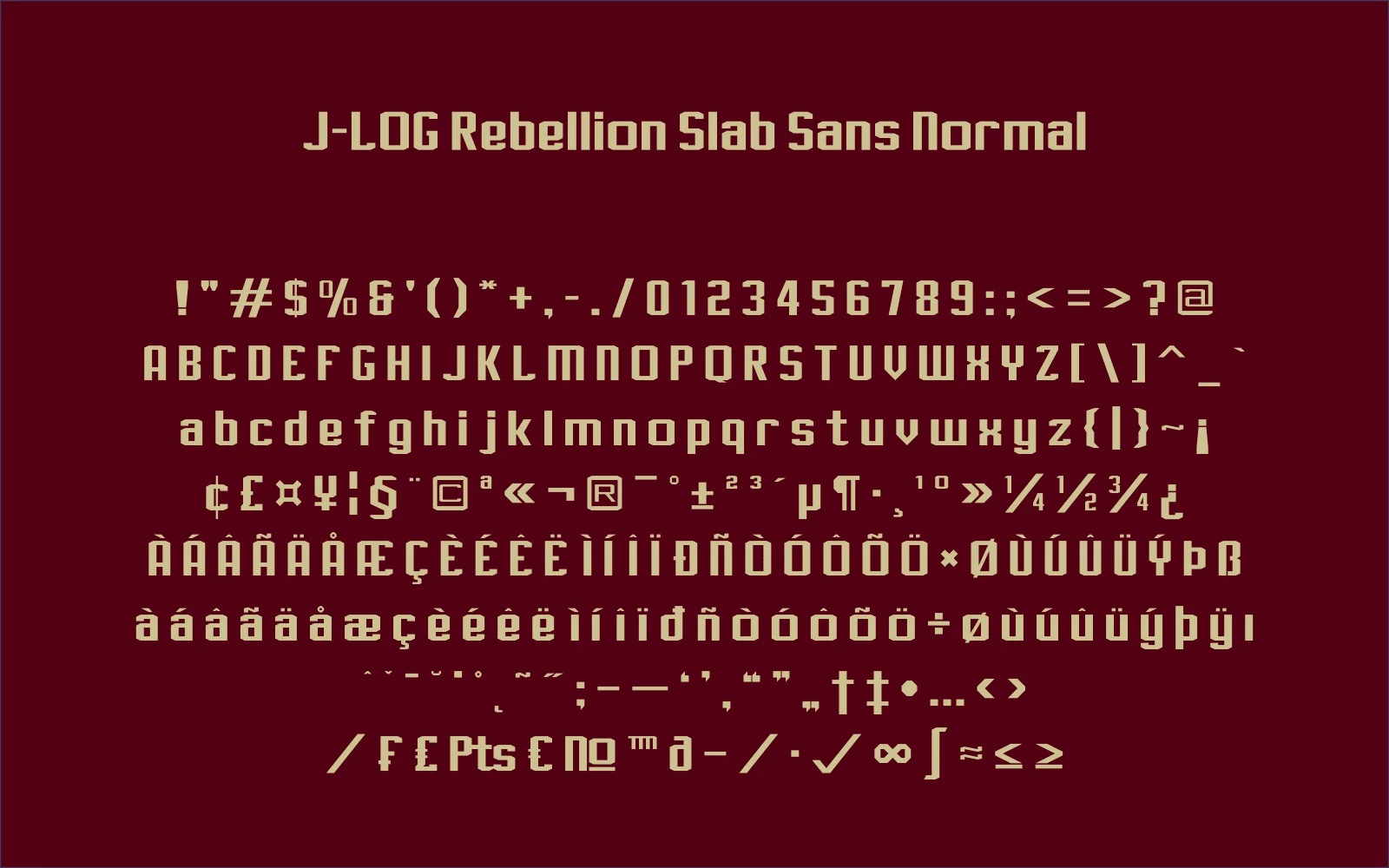 J-LOG Rebellion Slab by jlog3K — Slab Serif Font — thumbnail 2