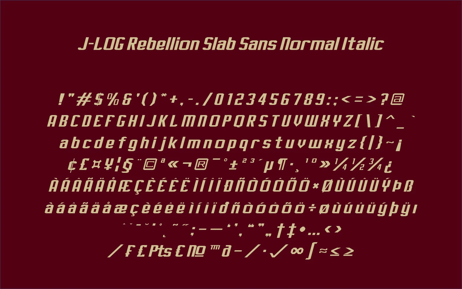 J-LOG Rebellion Slab by jlog3K — Slab Serif Font — thumbnail 3