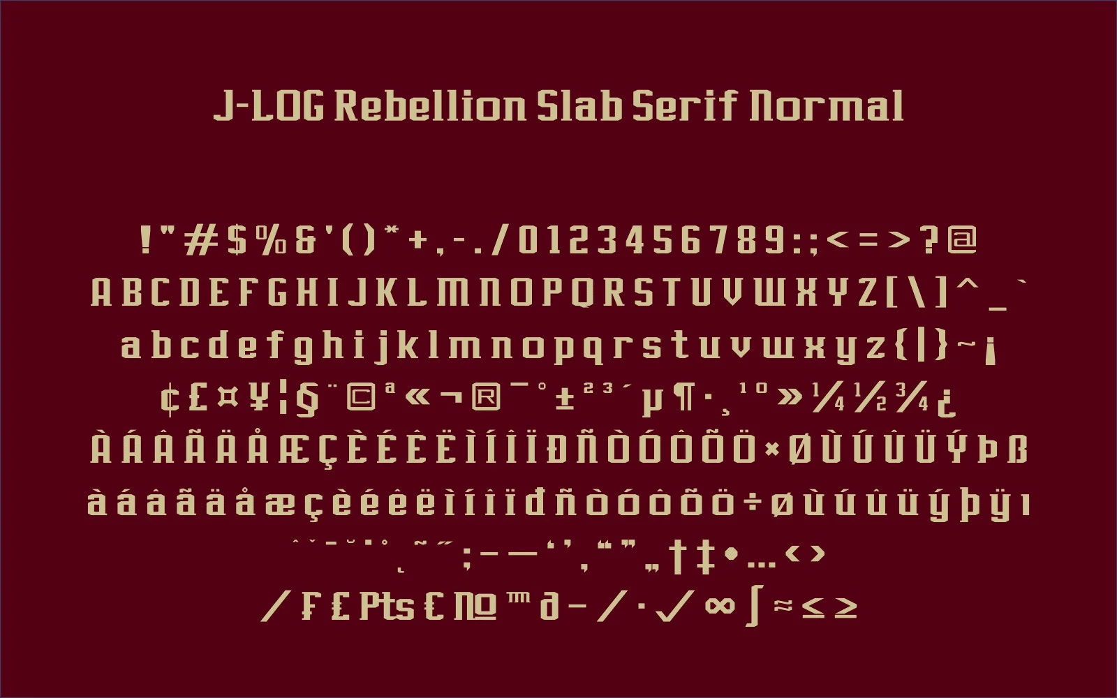 J-LOG Rebellion Slab by jlog3K — Slab Serif Font — thumbnail 6