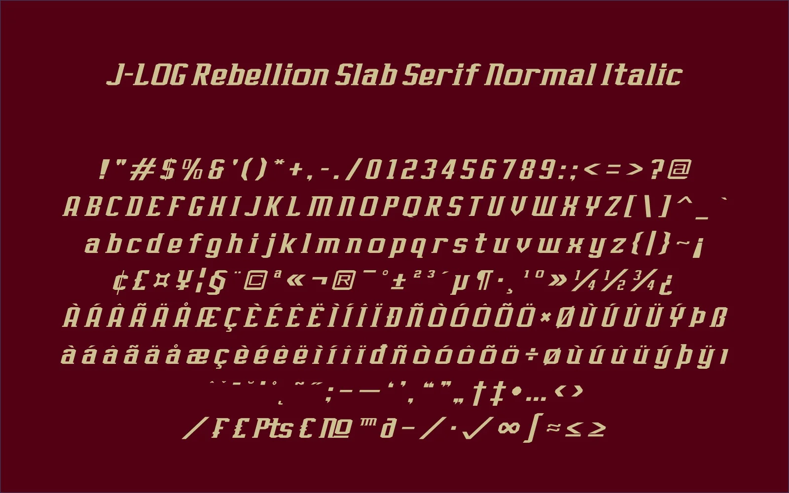 J-LOG Rebellion Slab by jlog3K — Slab Serif Font — thumbnail 7