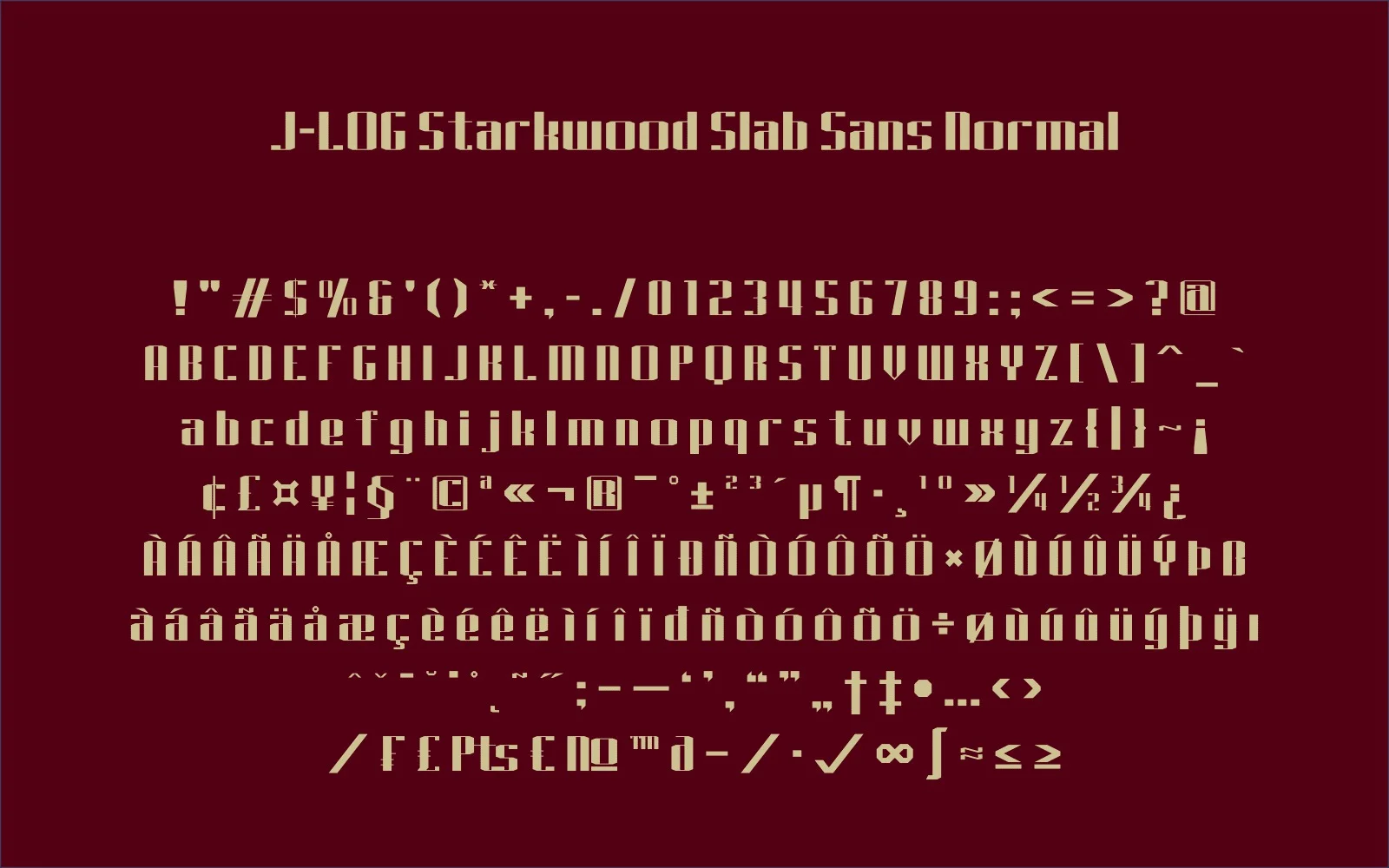 J-LOG Starkwood Slab by jlog3K — Slab Serif Font — thumbnail 2