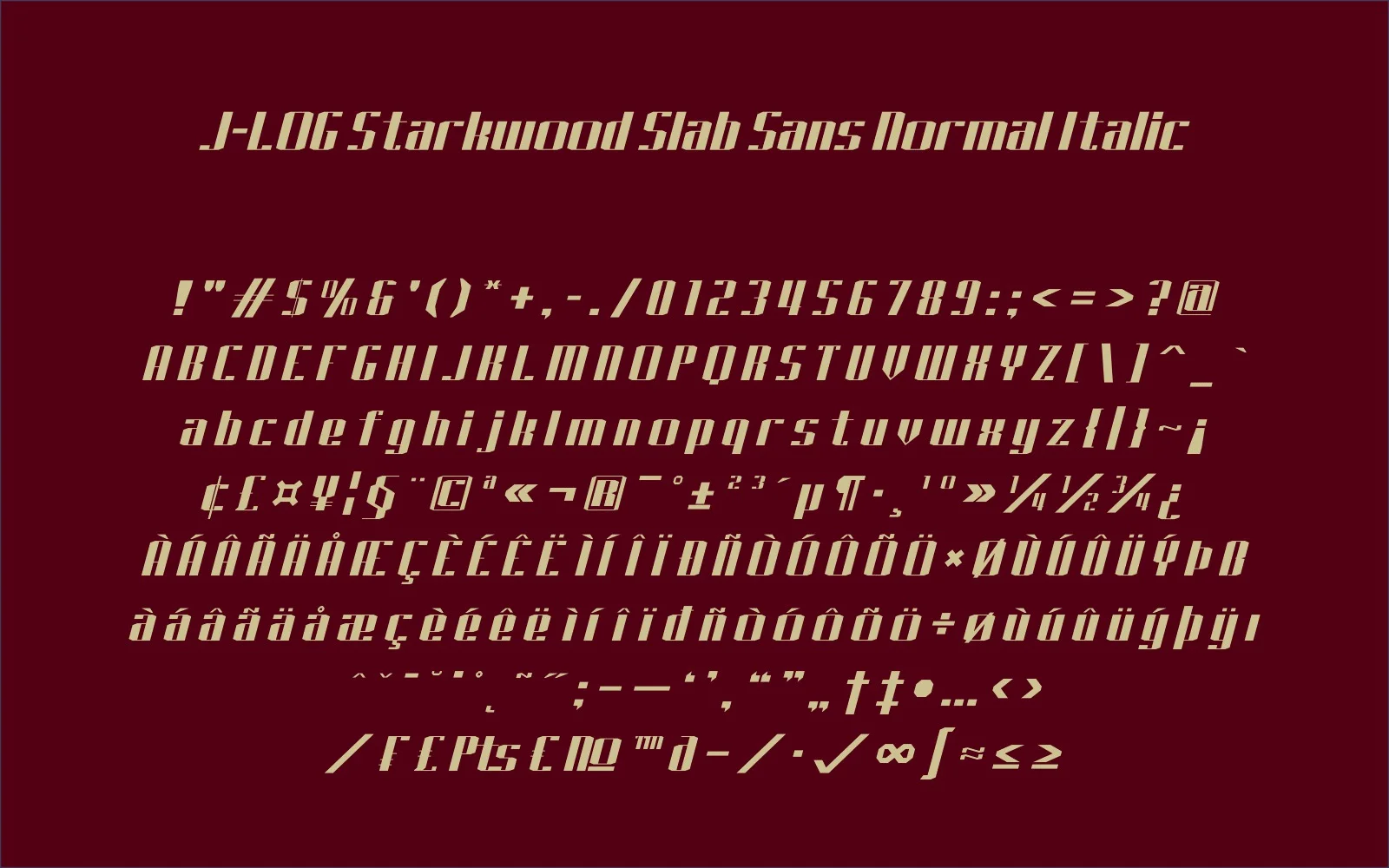 J-LOG Starkwood Slab by jlog3K — Slab Serif Font — thumbnail 3