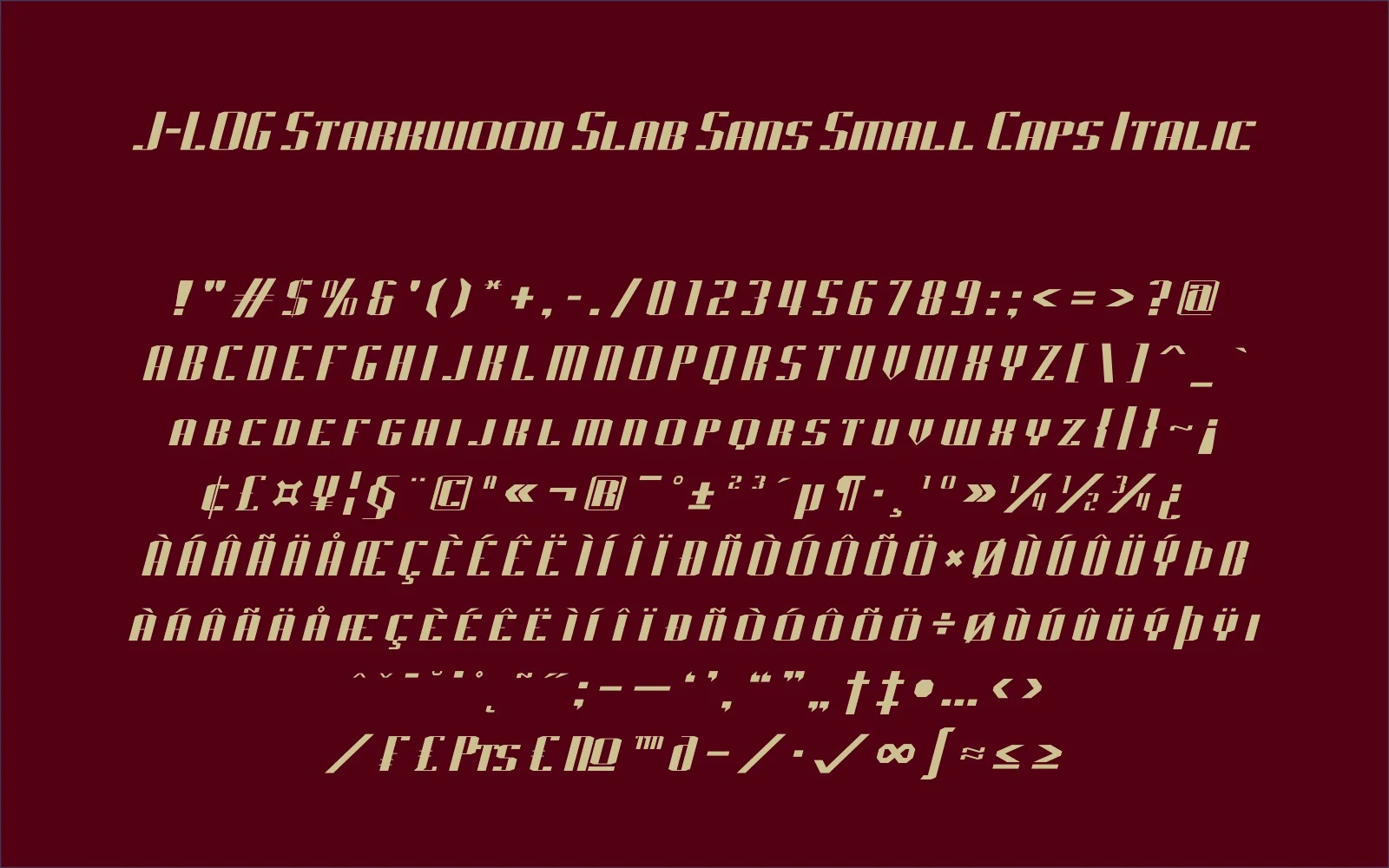 J-LOG Starkwood Slab by jlog3K — Slab Serif Font — thumbnail 5