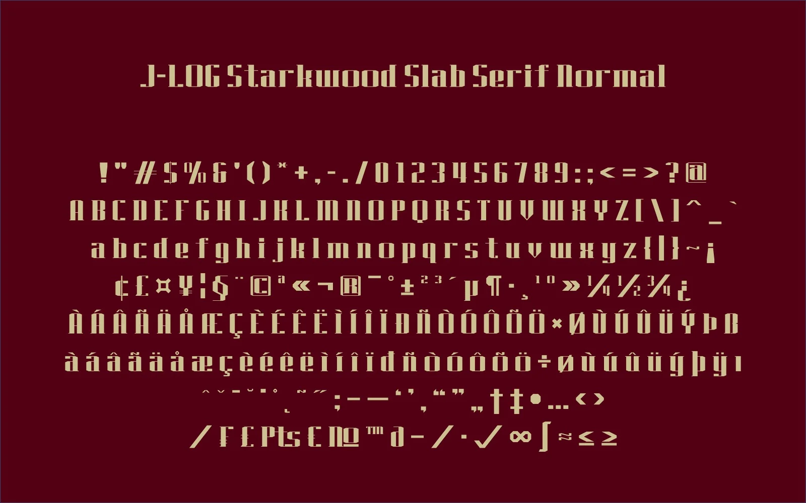 J-LOG Starkwood Slab by jlog3K — Slab Serif Font — thumbnail 6
