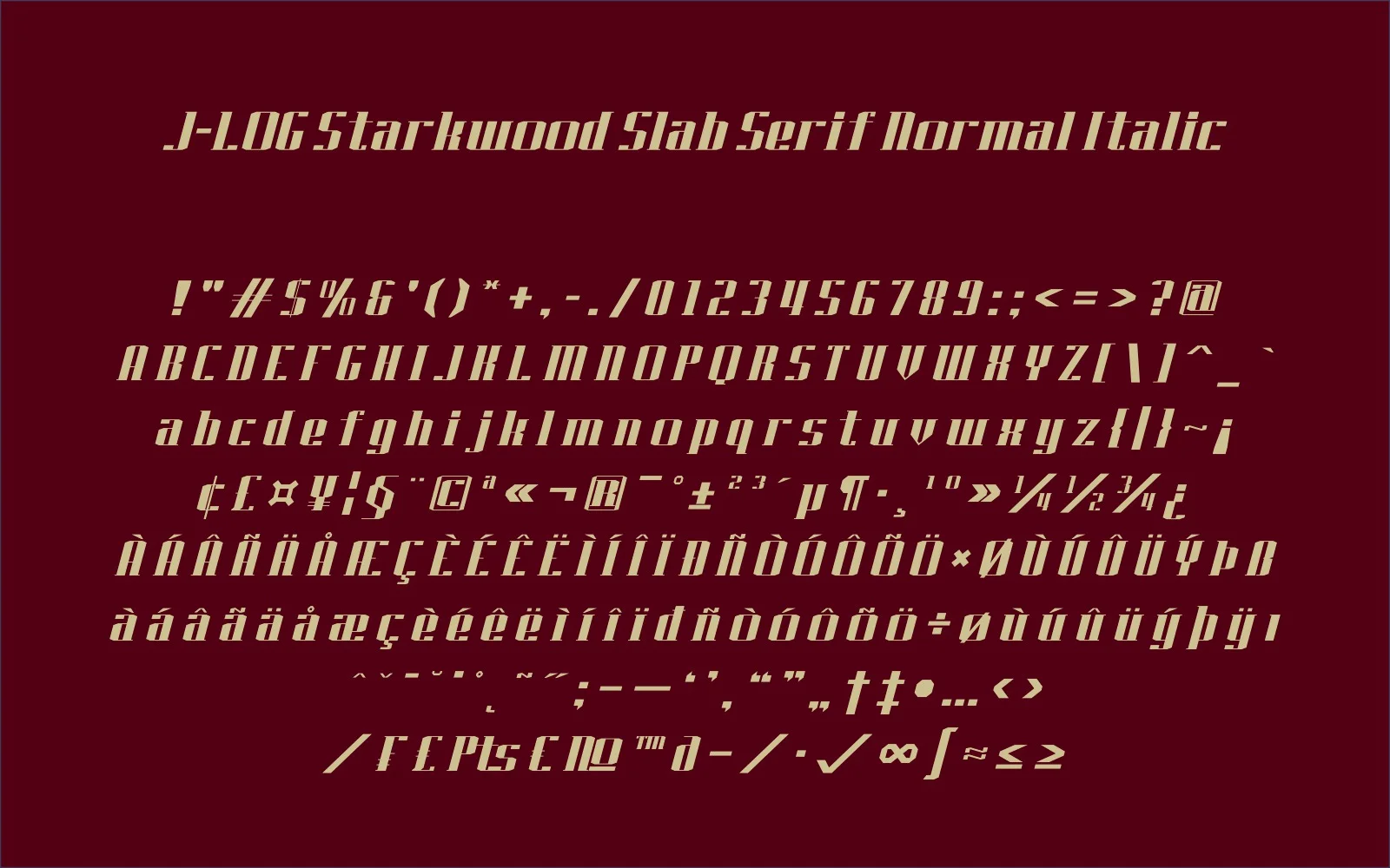 J-LOG Starkwood Slab by jlog3K — Slab Serif Font — thumbnail 7
