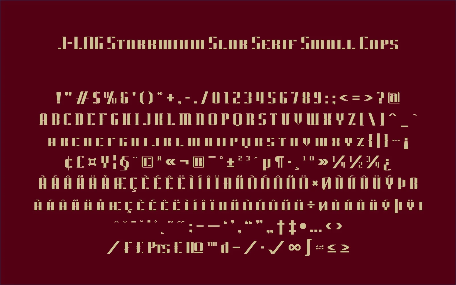 J-LOG Starkwood Slab by jlog3K — Slab Serif Font — thumbnail 8