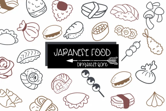 Japanese Food by Sirinart — Dingbats Font