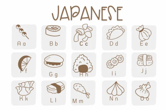 Japanese Food by Sirinart — Dingbats Font — thumbnail 2