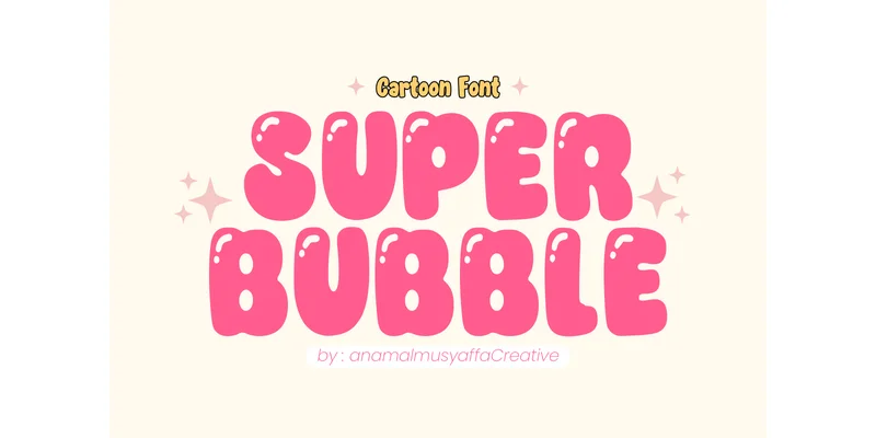 Jelly Bubbles Font by anamalmusyaffaCreative by anamalmusyaffaCreative — Display Font — thumbnail 2