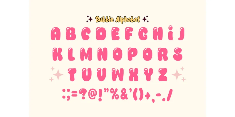 Jelly Bubbles Font by anamalmusyaffaCreative by anamalmusyaffaCreative — Display Font — thumbnail 4