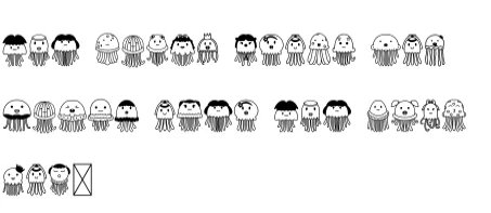 Jelly Fishs by danita.kukkai — Dingbats Font — thumbnail 7
