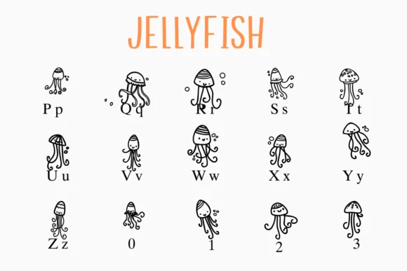 Jellyfish by Nongyao — Dingbats Font — thumbnail 3
