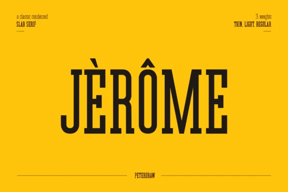 Jerome by peterdraw — Slab Serif Font
