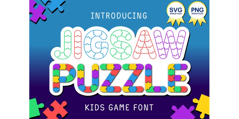 Jigsaw Puzzle Font by SVG Bloom by SVG Bloom โ Color Fonts Font