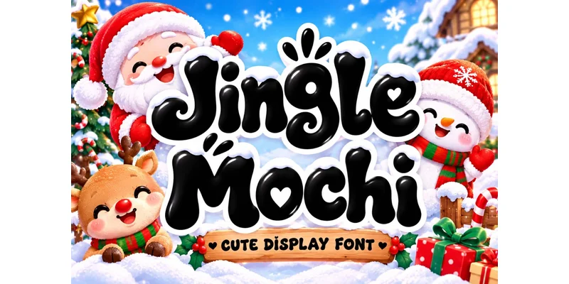 Jingle Mochi Font by yogaletter6 — Display Font