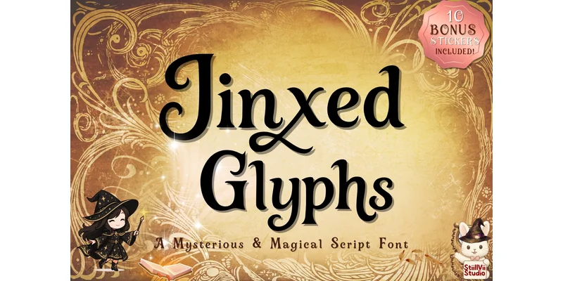 Jinxed Glyphs Font by StillViiStudio — Serif Font