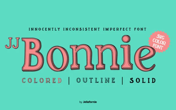 JJ Bonnie by jellafornie — Color Fonts Font
