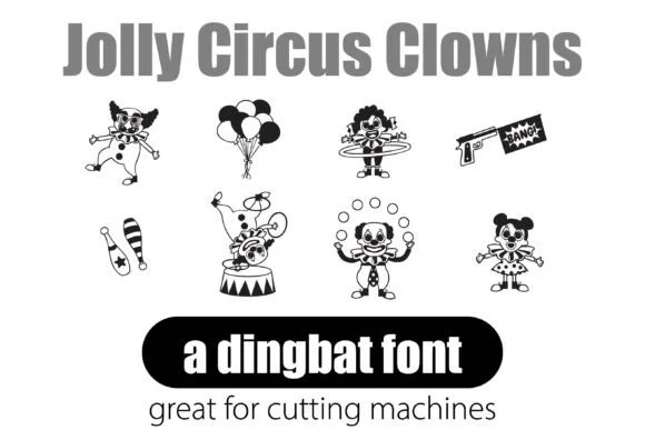 Jolly Circus Clowns by Illustration Ink — Dingbats Font