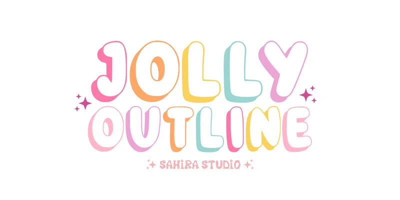 Jolly Outline Font by Sahira Studio — Display Font