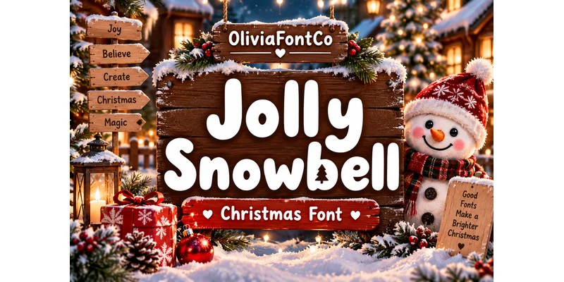 Jolly Snowbell Font by OliviaFontCo by OliviaFontCo — Display Font