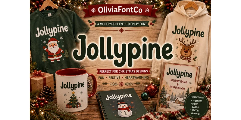 Jollypine Font by OliviaFontCo by OliviaFontCo — Display Font — thumbnail 2