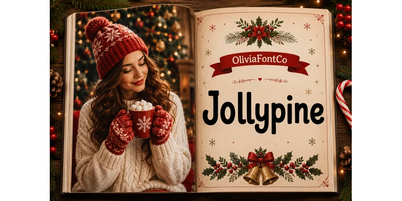 Jollypine Font by OliviaFontCo by OliviaFontCo — Display Font — thumbnail 3