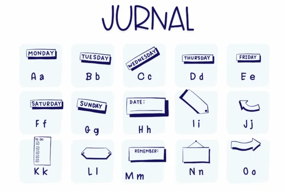 Journal by Sirinart — Dingbats Font — thumbnail 2
