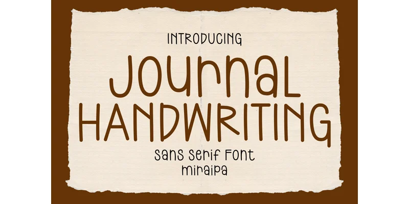 Journal Handwriting Font by miraipa — Display Font