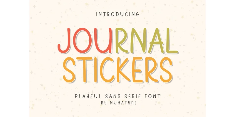 Journal Stickers Font by Nuhatype — Sans Serif Font
