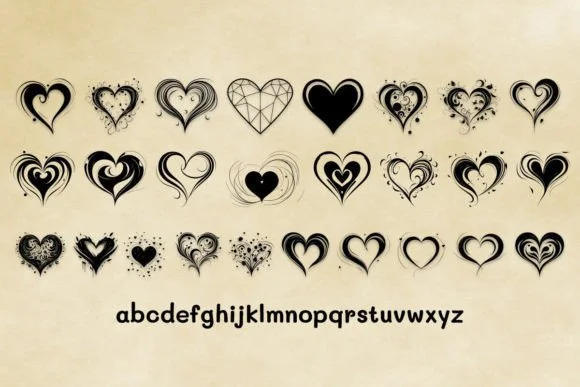 Joyful Heart by MOMAT THIRTYONE — Dingbats Font — thumbnail 3