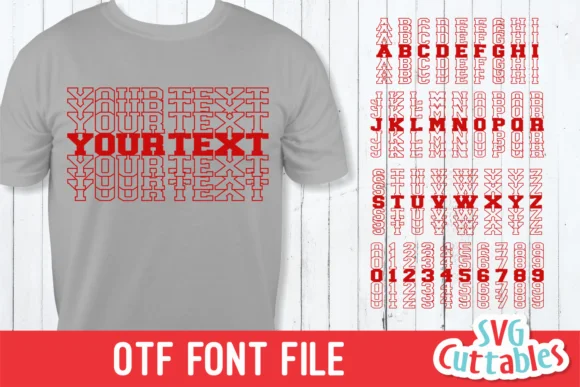JP Sport Stacked&nbsp;Font by SVG Cuttables — Slab Serif Font