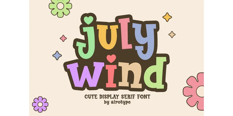 July Wind Font by airotype — Display Font