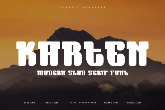 Karten by IqsiartStudio — Slab Serif Font