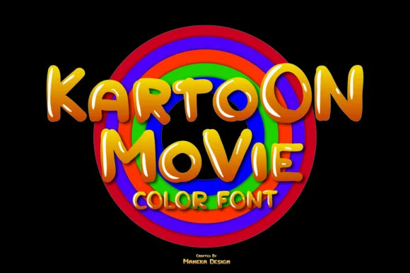 Kartoon Movie by Maneka — Color Fonts Font