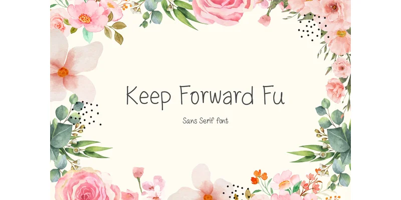 Keep Forward Fu Font by TanoiCartoonist — Sans Serif Font