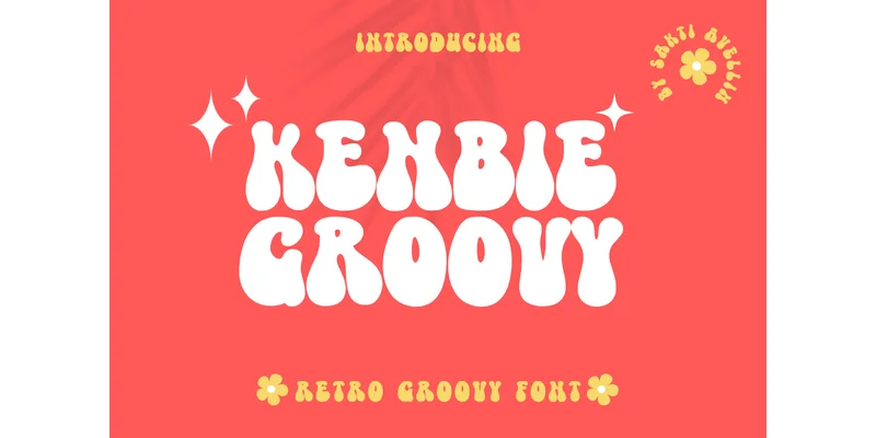 Kenbie Groovy Font by Sakti Avellin — Display Font