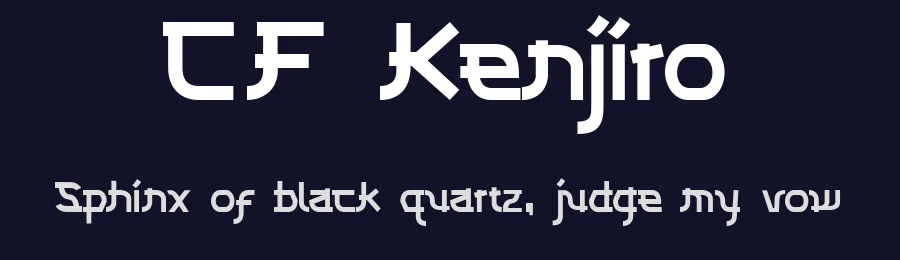 CF Kenjiro by Indotype Foundry — Decorative Font — thumbnail 2